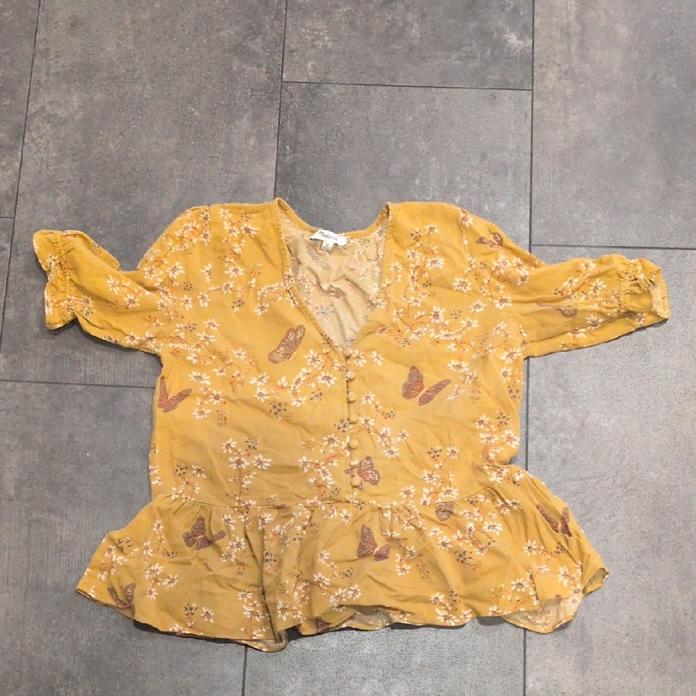 Madewell Butterfly Floral Top XS